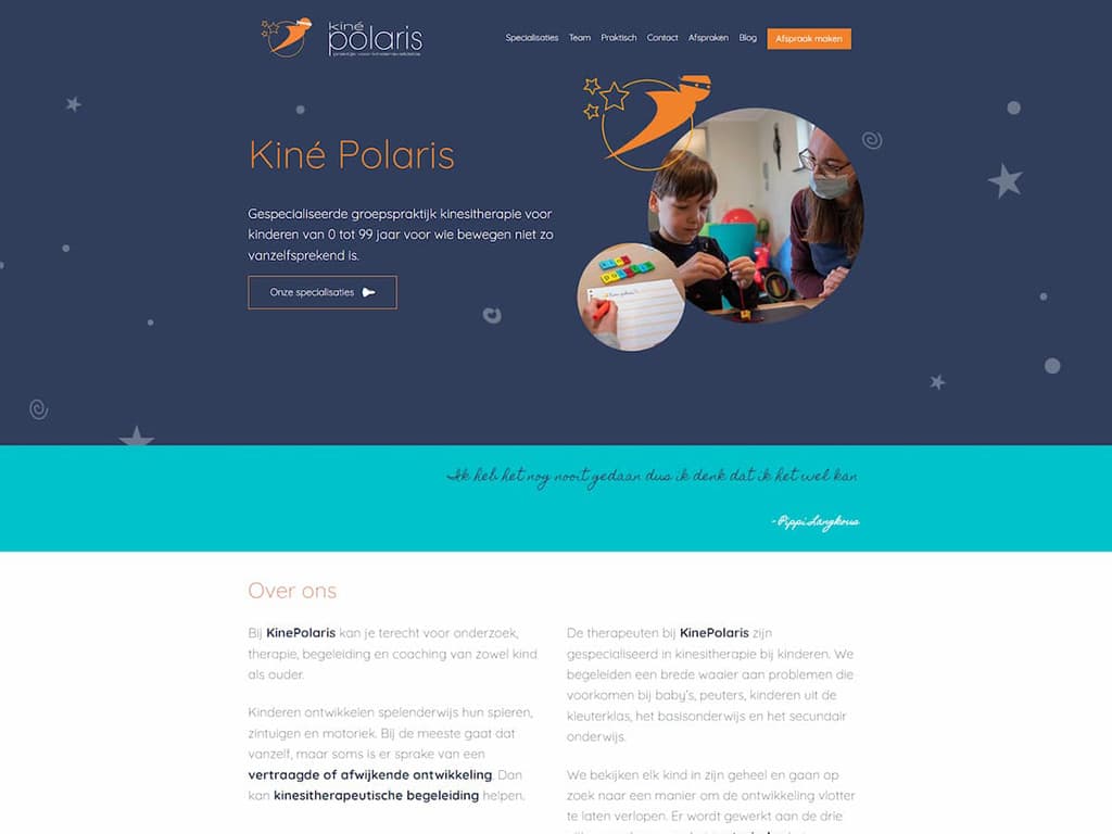 Website gebouwd voor Kinepolaris uit Lokeren